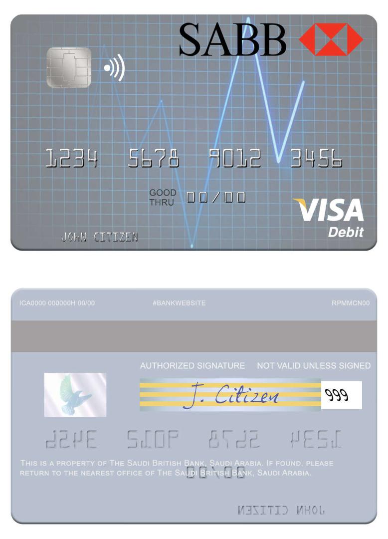 Saudi Arabia The Saudi British Bank visa debit card